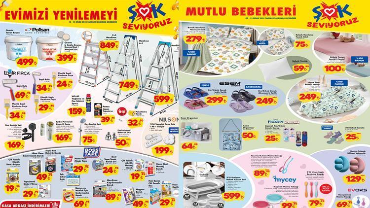 12 NİSAN ŞOK AKTÜEL ÜRÜNLER KATALOĞU || ŞOK broşürü Cumartesi ürünleri neler? Bebek ürünleri, ev yenileme ve onarım malzemeleri…