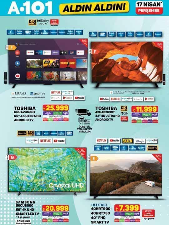 <b>Elektronik Ürünler</b>“></p>
<p><b>43 İnç 4K Ultra HD Android TV:</b> 11.999 TL</p>
<p><img decoding=