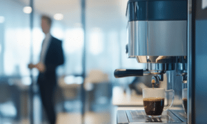 Explore the impact of workplace coffee machines on employee health.