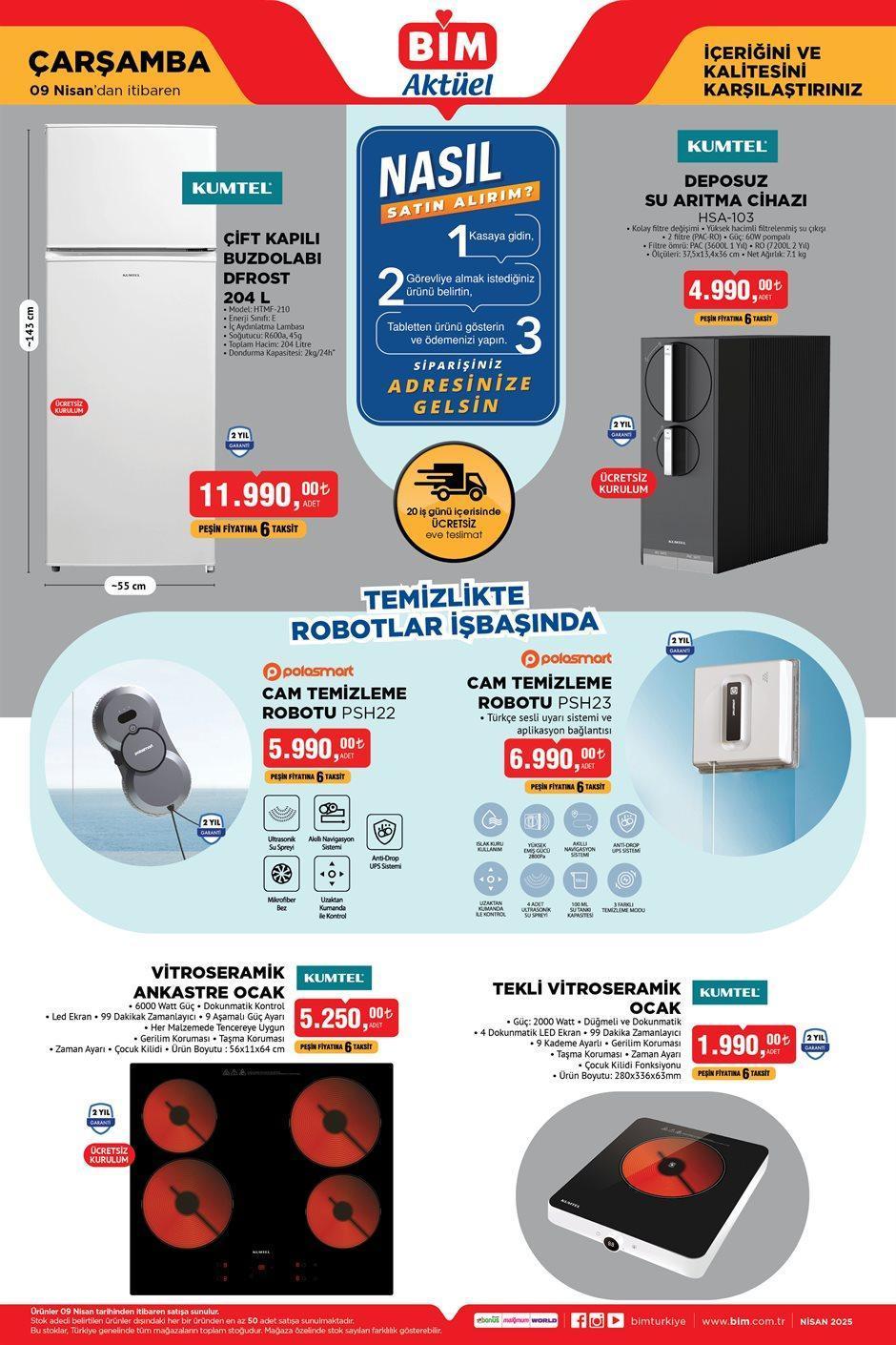 EVE TESLİM! 🔴🛒BİM AKTÜEL 2025 ÖZEL KATALOĞU: 8-9-11 NİSAN İNDİRİMLERİ VE YENİ ÜRÜNLER || Bu Hafta BİM'e Hangi Ürünler Geliyor? Cam Temizleme Robotu ve Vitroseramik Ocak!