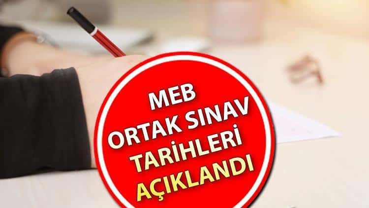 MEB 2024 – 2025 Eğitim Yılı İkinci Dönem Ortak Sınav Takvimi
