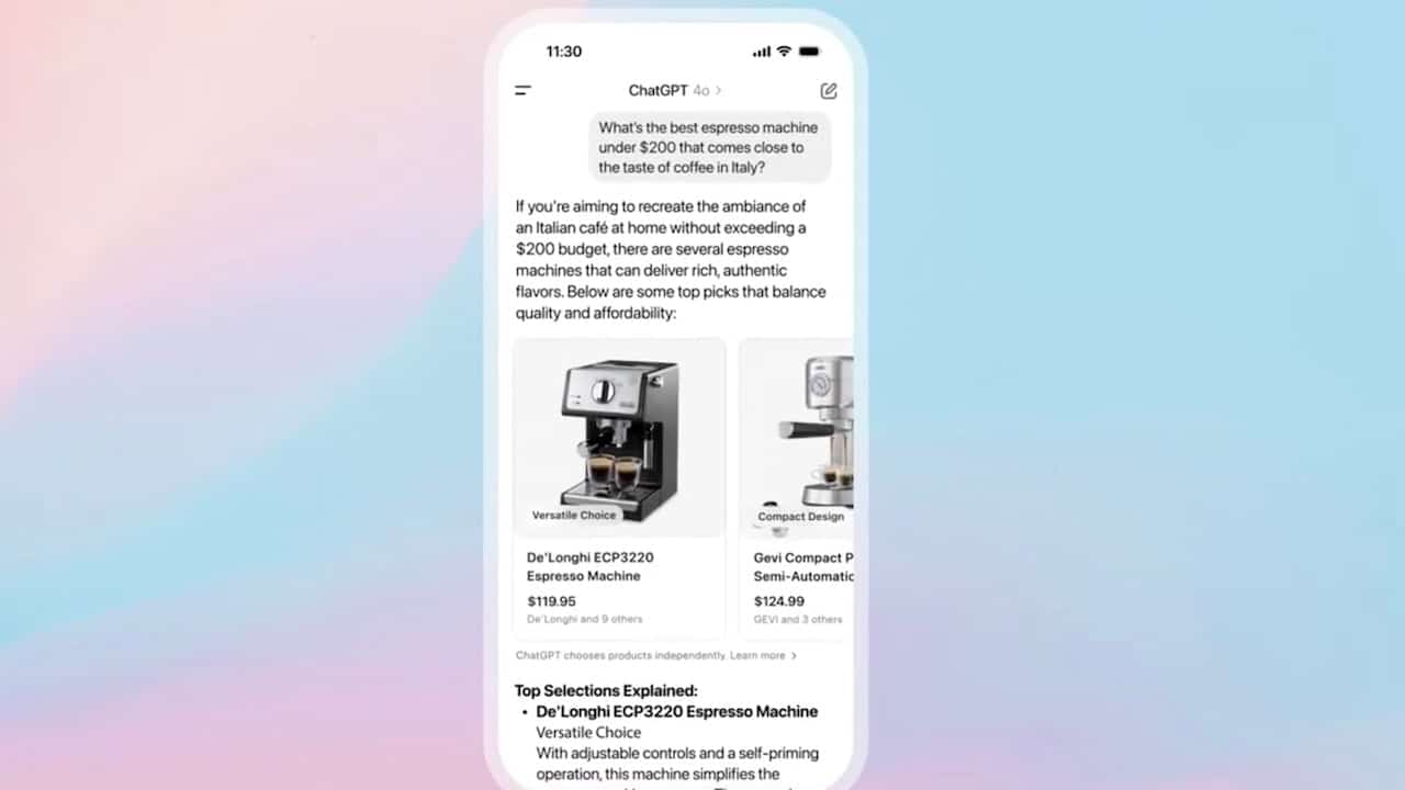 OpenAI erweitert ChatGPT um neue Shopping-Funktion