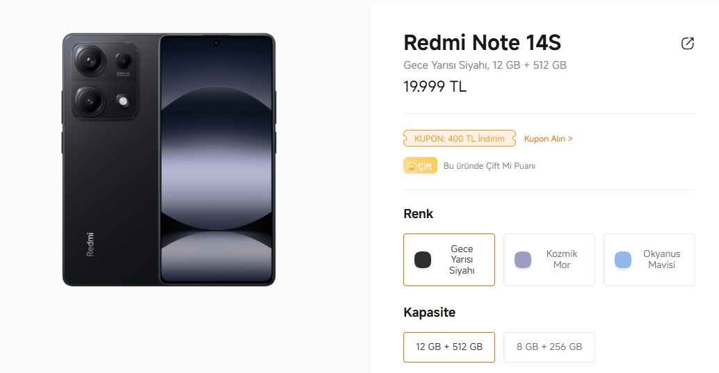 Redmi Note 14S Features