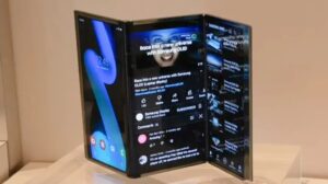 Discover Samsung's Dual-Hinge Foldable Phone, a marvel of innovation blending
