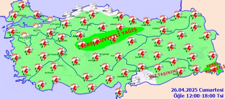 Türkiye Genelinde Hava Durumu Tahmini