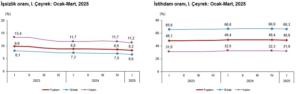 Mevsim Etkisinden Arındırılmış İşsizlik Oranı: %8,2