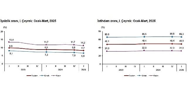 2025 Yılı I. Çeyrek Türkiye İşgücü İstatistikleri