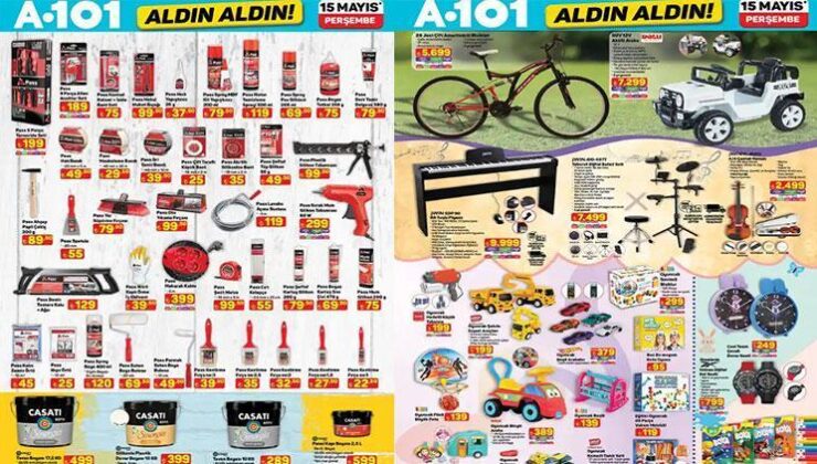 A101 15 Mayıs 2025 Aktüel Ürünler ve İndirimler