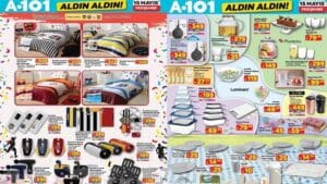 A101 Aktüel Kataloğu'nda 15 Mayıs Perşembe günü için özel indirimleri