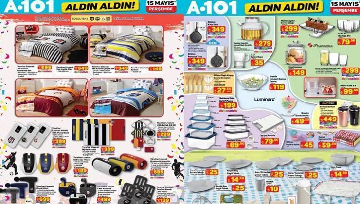 A101 Aktüel Kataloğu: 15 Mayıs Perşembe İndirimleri