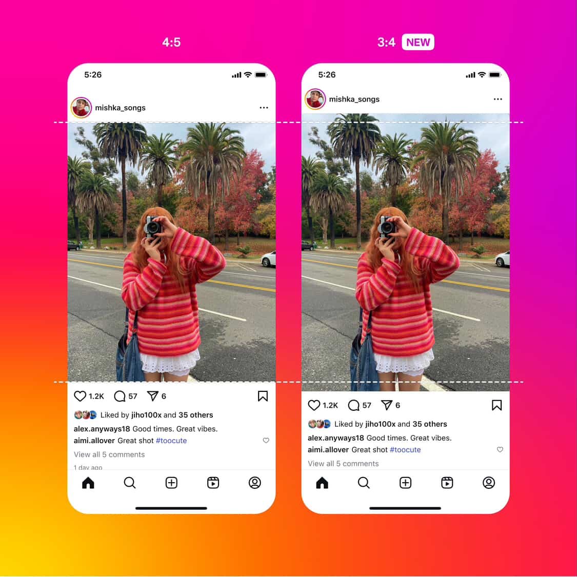 Instagram Embraces 3:4 Aspect Ratio for Photos