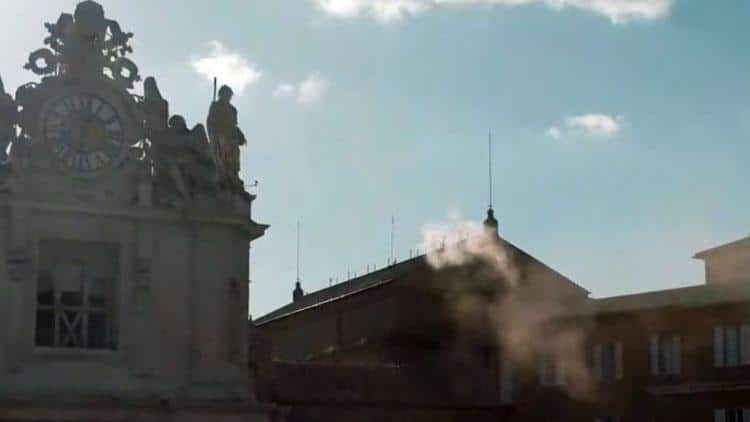 Explore the symbolism of white smoke in the Sistine Chapel,