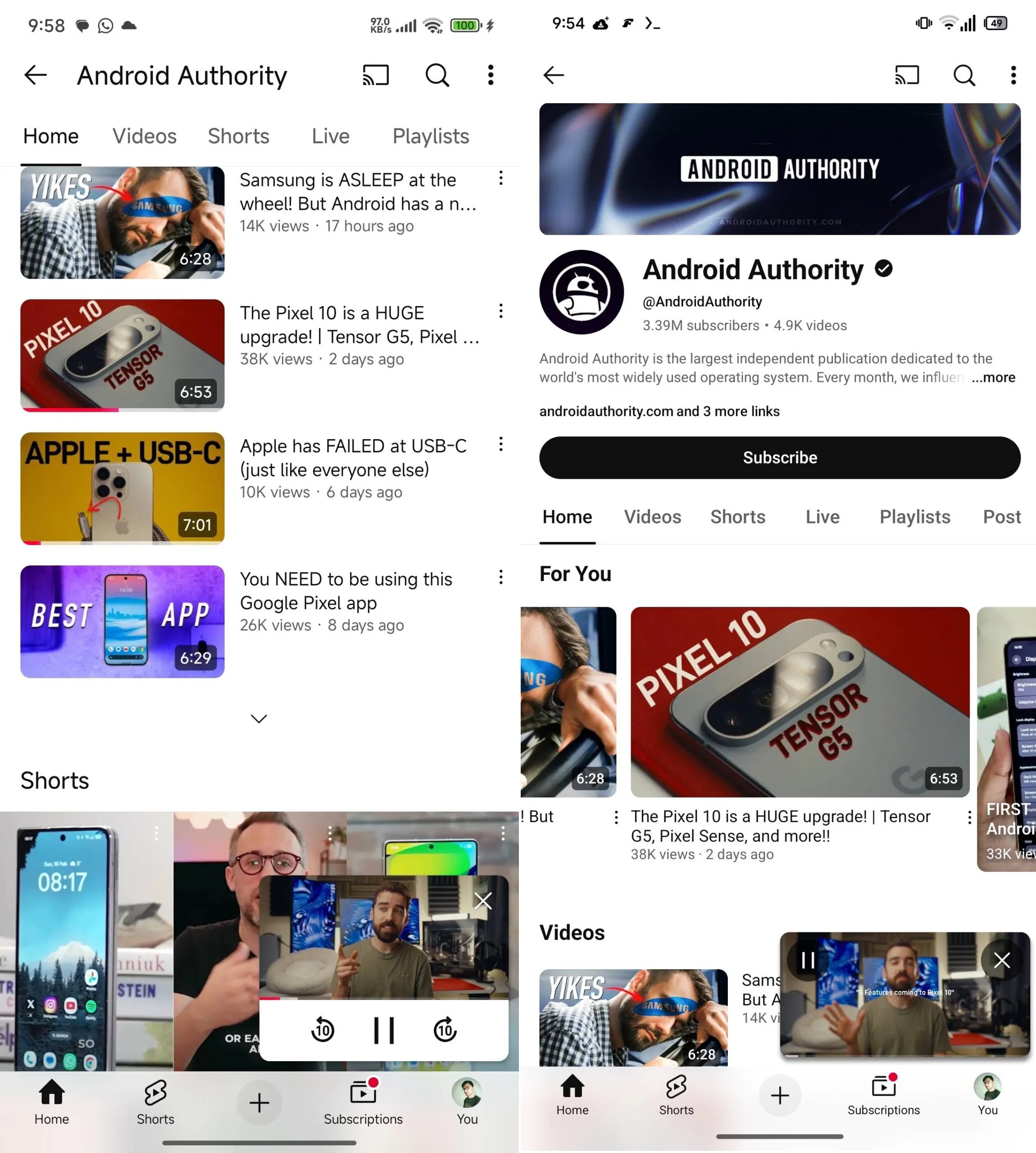 YouTube's Mini-Player Gets a Refreshed Design on Android