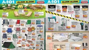 A101 19 Haziran 2025 kataloğunda bahçe mobilyası, koltuk ve elektronik
