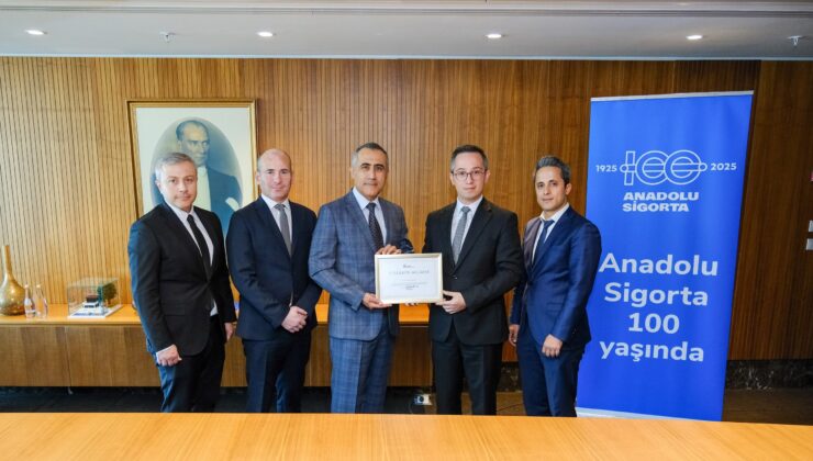 Anadolu Sigorta’ya Ekonomiye Katkılarından Dolayı Teşekkür Belgesi