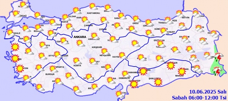 YARIN (10 HAZİRAN) HAVA NASIL OLACAK?