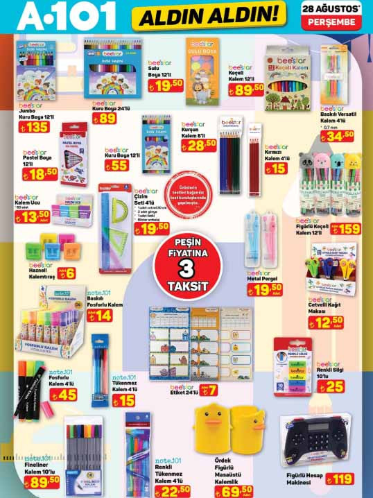 A101 OKUL MALZEMELERİ YENİ AFİŞİ 28 AĞUSTOS 2025 || A101 Aldın Aldın aktüel kataloğu bu hafta neler sunuyor? A101 broşürü ile kırtasiye ürünleri, çaycılı dijital su sebili, şarjlı masaj aleti satışa çıkıyor