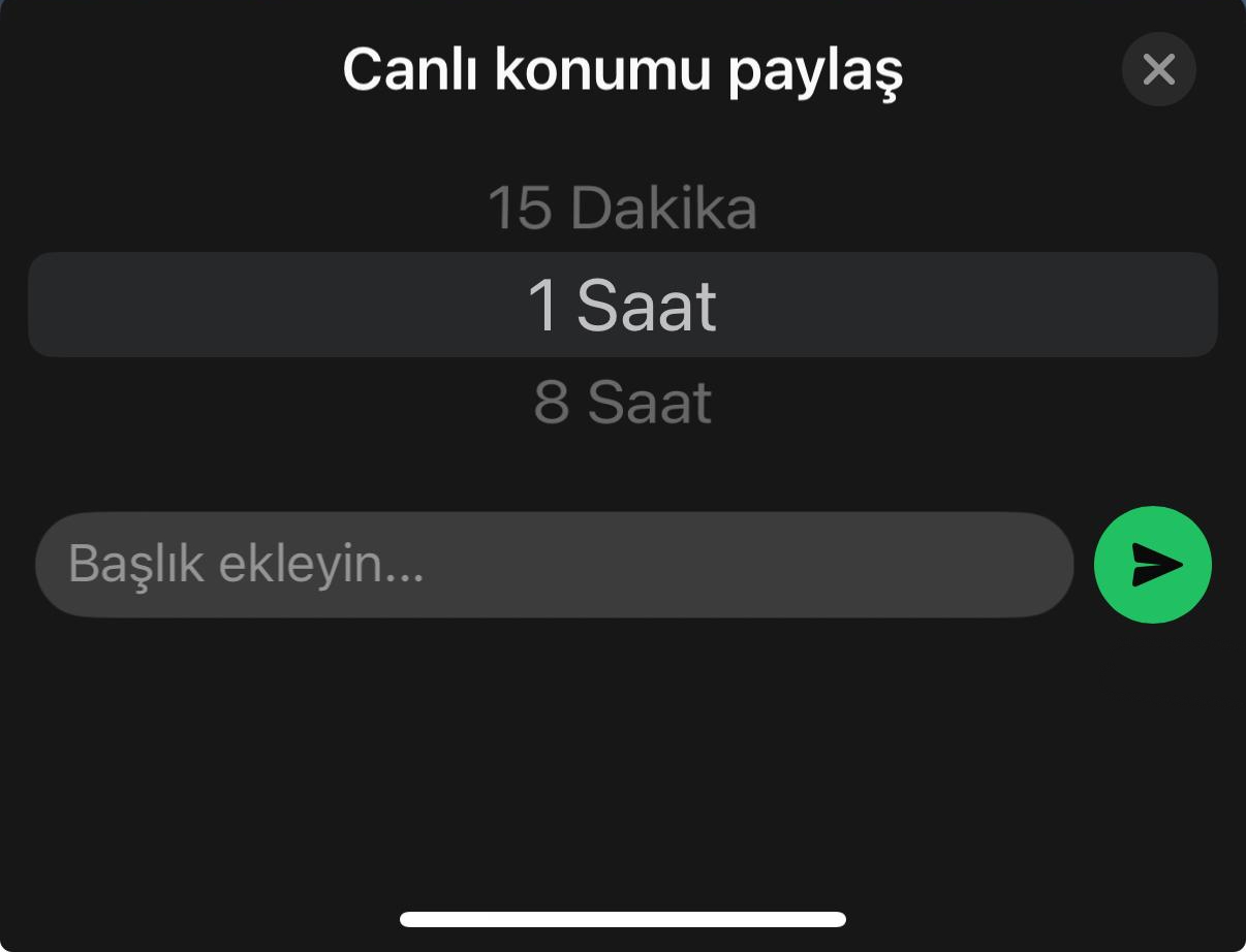 iOS Üzerinden Konum Gönderme