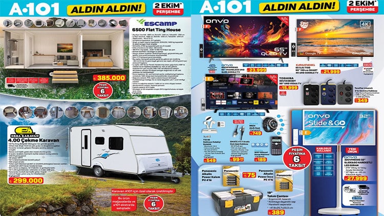 A101 Aktüel Ürünler Kataloğu 2 Ekim 2025'te en güncel fırsatlarla