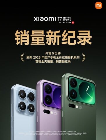 Xiaomi 17 Serisi İlk Günden 5 Dakikada Rekor Kırdı