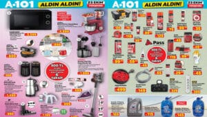 23 Ekim 2025 A101 aktüel kataloğundaki indirimli ürünler, fırsatlar ve
