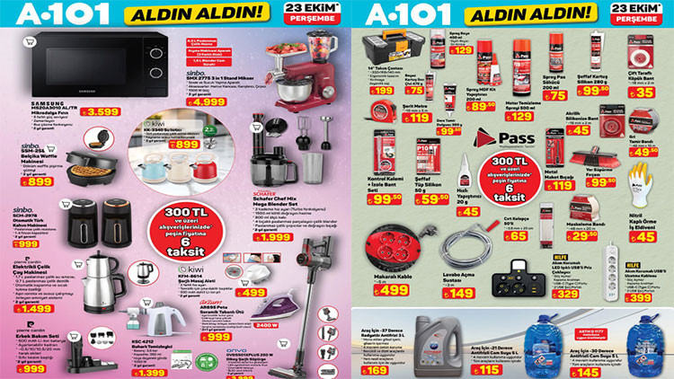 23 Ekim 2025 A101 Aktüel Kataloğu ve İndirimli Ürünler Listesi