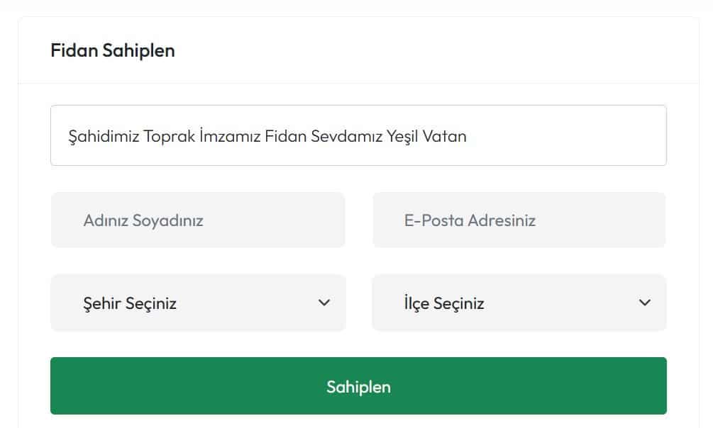 Fidan Bağışı Nasıl Yapılır?