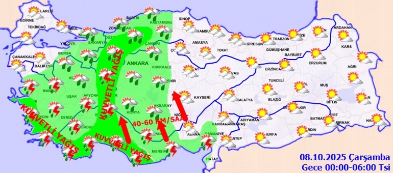 Yarın (8 Ekim) Hava Nasıl Olacak?