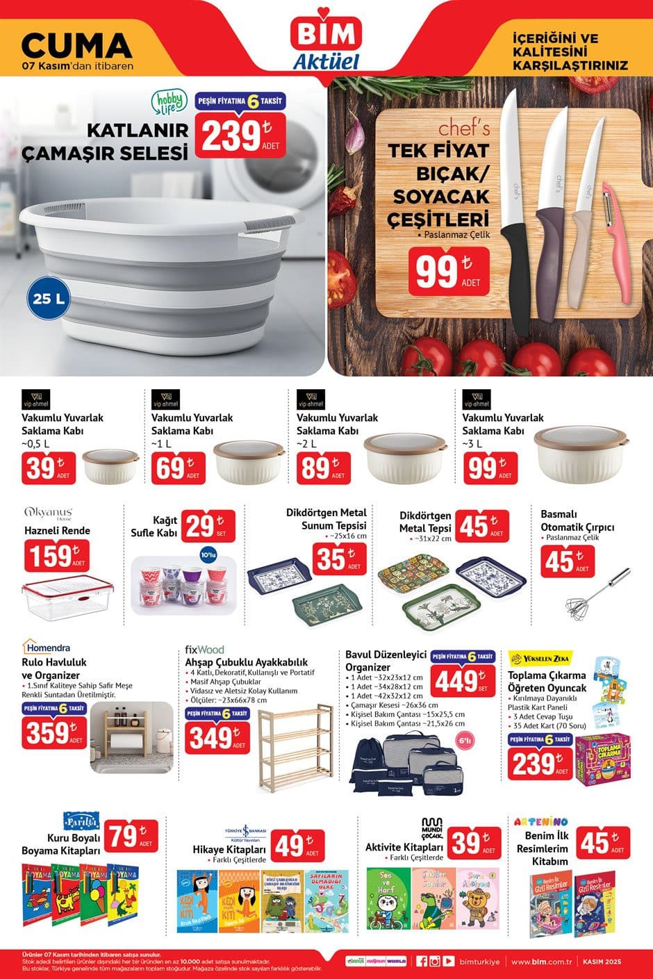 BİM 4-5-7 Kasım 2025 Aktüel Kataloğu ve İndirimli Ürünler | Gelecek Hafta Bim Kampanyaları