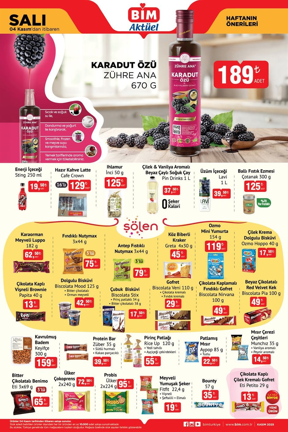 4 Kasım 2025 Bim Aktüel Ürünleri