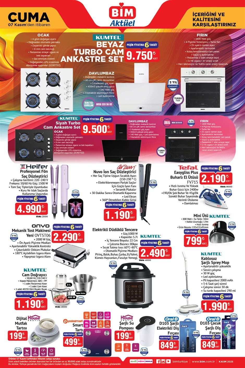 7 Kasım 2025 Elektronik ve Ev Ürünleri