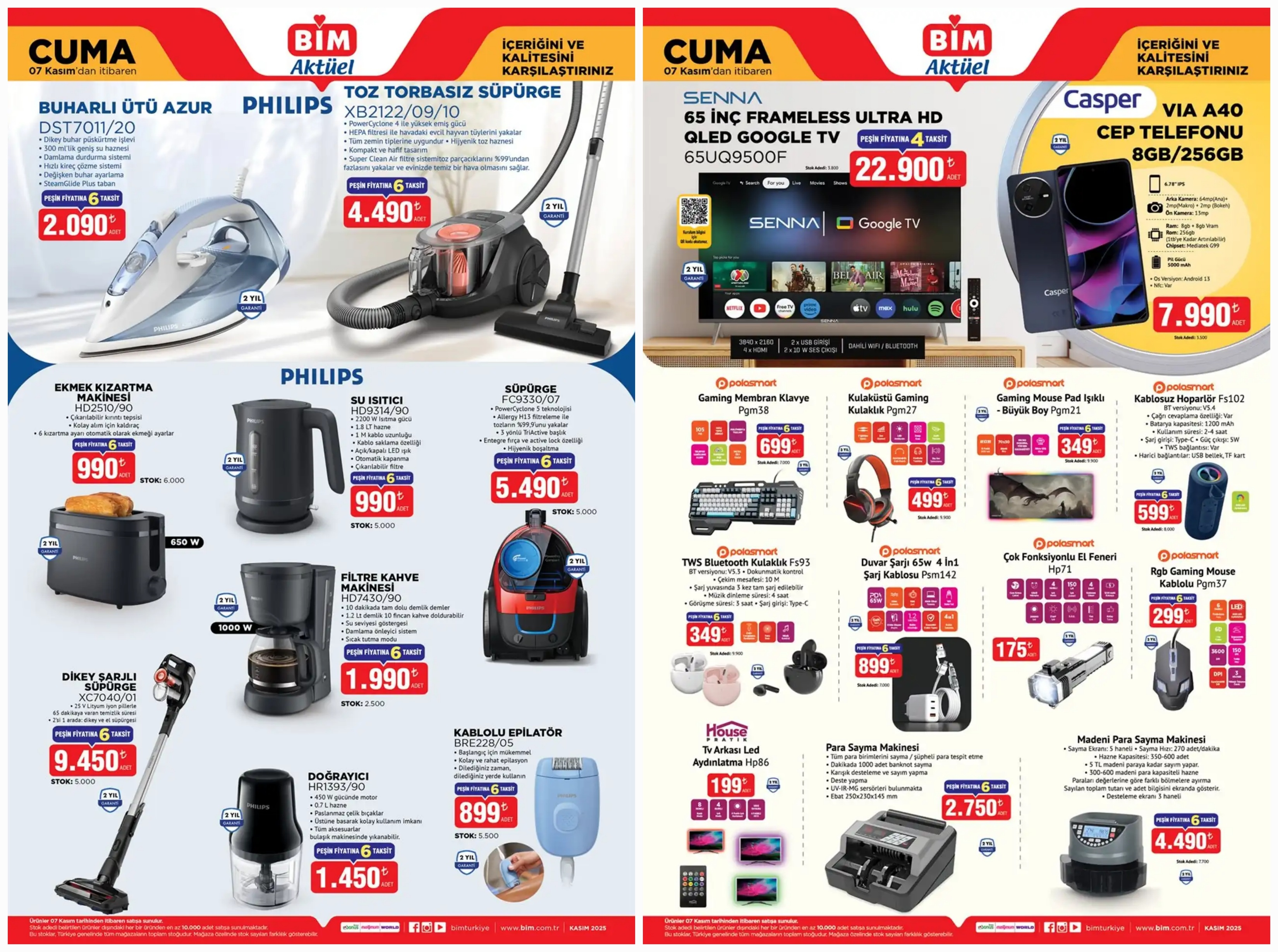 7 Kasım BİM Aktüel Teknoloji Ürünleri