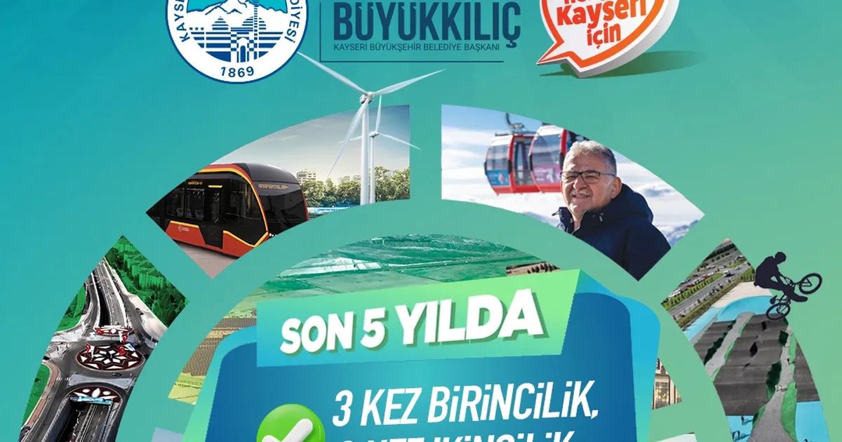 Kayseri Büyükşehir Belediyesi Yatırım Başarısıyla Türkiye İkincisi Oldu