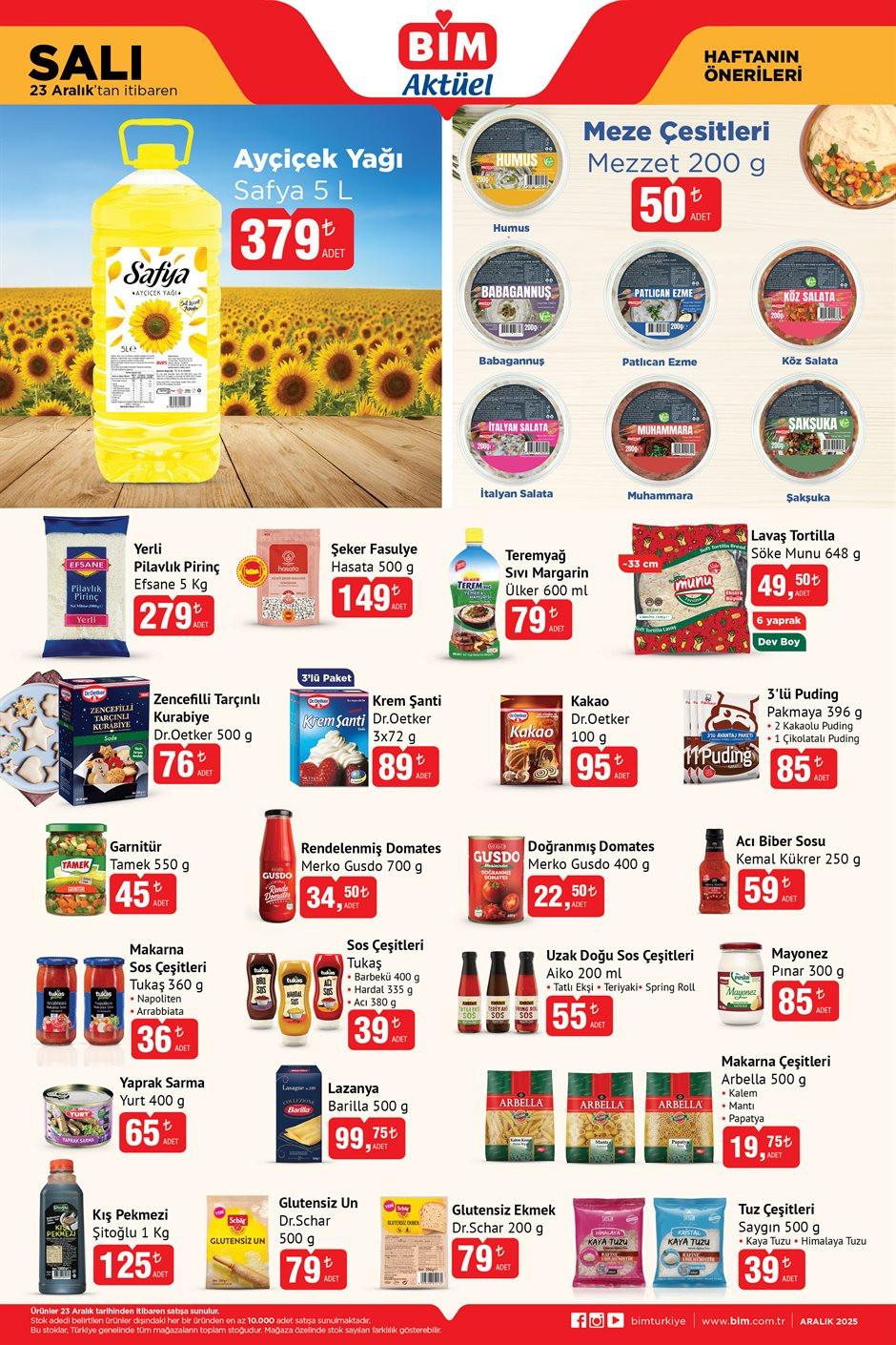 BİM Aktüel 23 Aralık 2025 Ürünleri