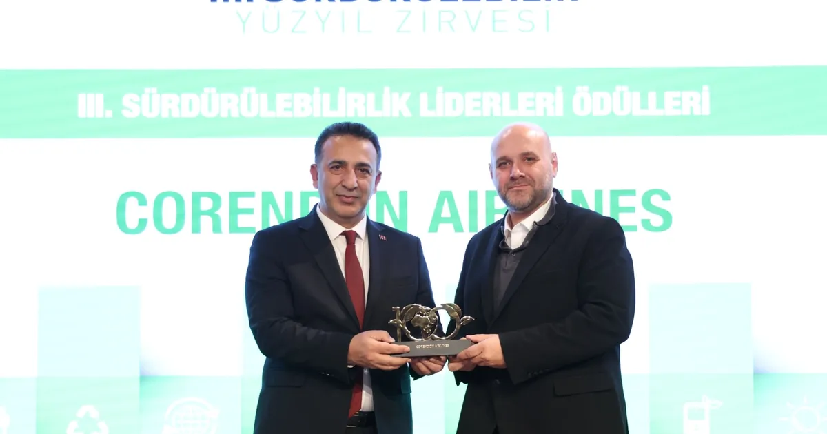 Corendon Airlines Sürdürülebilirlik Liderleri Ödülü ile Havacılıkta Yeşil Dönemi Güçlendiriyor