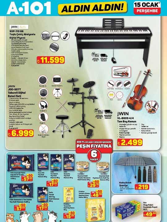 A101 15 Ocak 2026 Aldın Aldın Kataloğu: Dijital Piyano, Fondü Makinesi ve Daha Fazlasıyla Büyük İndirim Fırsatları