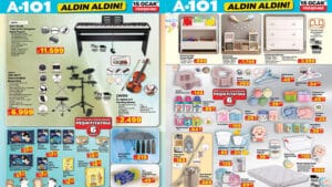 A101 15 Ocak 2026 Aldın Aldın kataloğunda dijital piyano, fondü