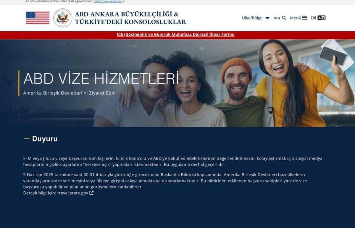 ABD'den Vize Başvurusunda Bulunanlara Yeni Hatırlatma