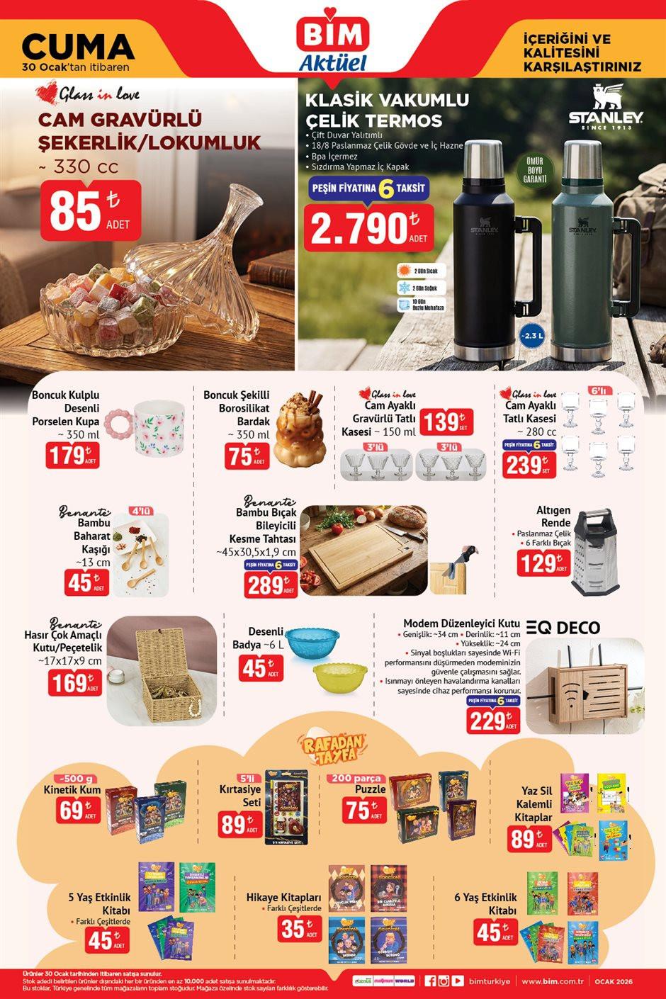 Bim aktüel 27-30 Ocak 2026 kataloğu ürün listesi ve fiyatları açıklandı