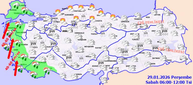 29 Ocak Perşembe Hava Durumu