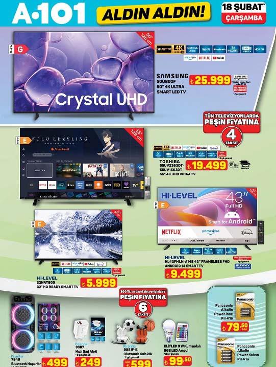 A101 Aktüel Ürünler Afişi 18 Şubat 2026 || Bu Hafta A101 Aldın Aldın Kataloğunda İndirimde Olan Ürünler