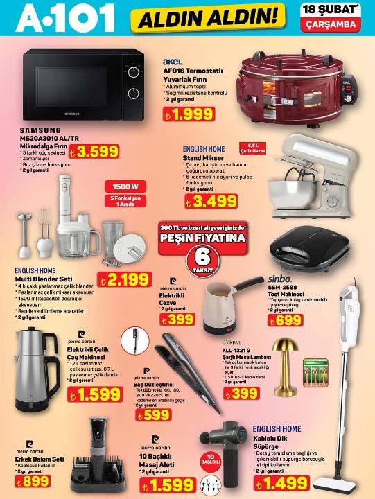 A101 Aktüel Ürünler Afişi 18 Şubat 2026 || Bu Hafta A101 Aldın Aldın Kataloğunda İndirimde Olan Ürünler
