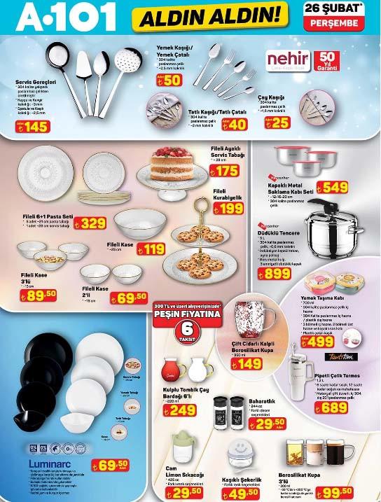 A101 Aldın Aldın 26 Şubat 2025 Aktüel Ürünler Kataloğu ve İndirimli Ürünler Listesi