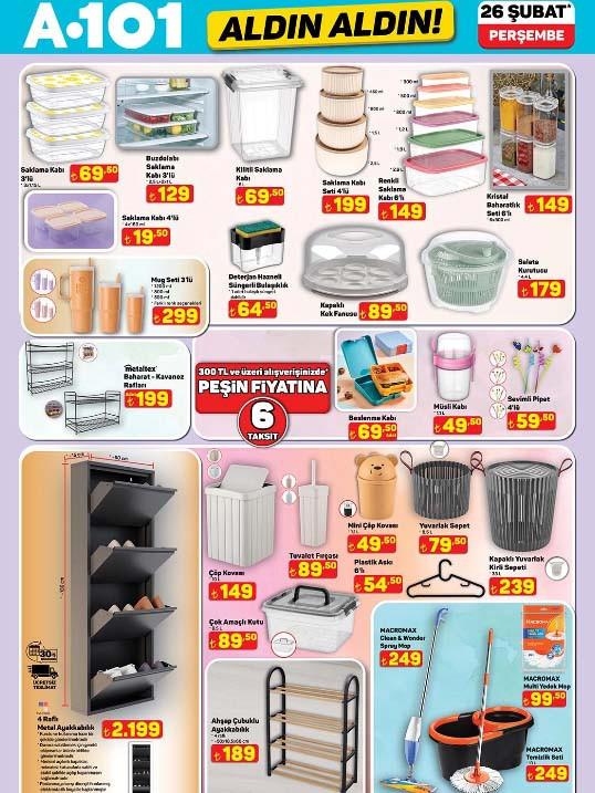 A101 Aldın Aldın 26 Şubat 2025 Aktüel Ürünler Kataloğu ve İndirimli Ürünler Listesi