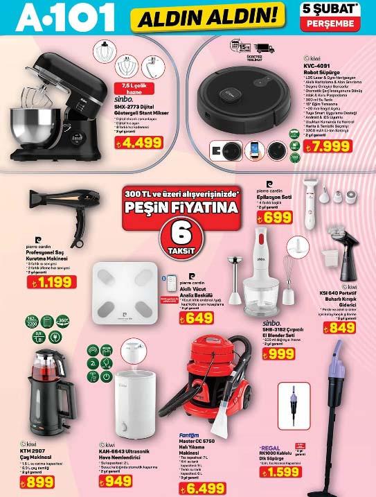 A101 Aldın Aldın Kataloğu 5 Şubat 2026 Perşembe İndirimli Ürünler Listesi