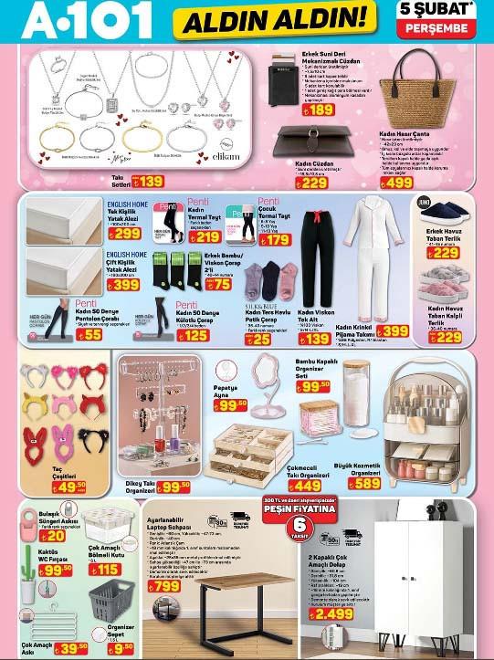 A101 Aldın Aldın Kataloğu 5 Şubat 2026 Perşembe İndirimli Ürünler Listesi