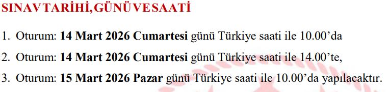 Sınava Girişte Gerekli Belgeler