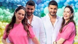 Berk Oktay ve Yıldız Çağrı Atiksoy, kızları Mira Milena ile