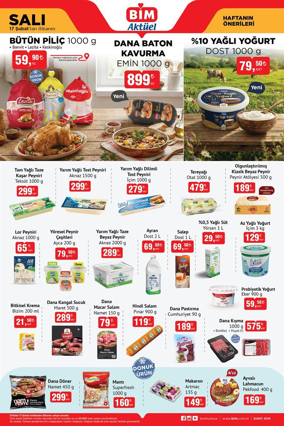 BİM 17 Şubat 2026 Kataloğu