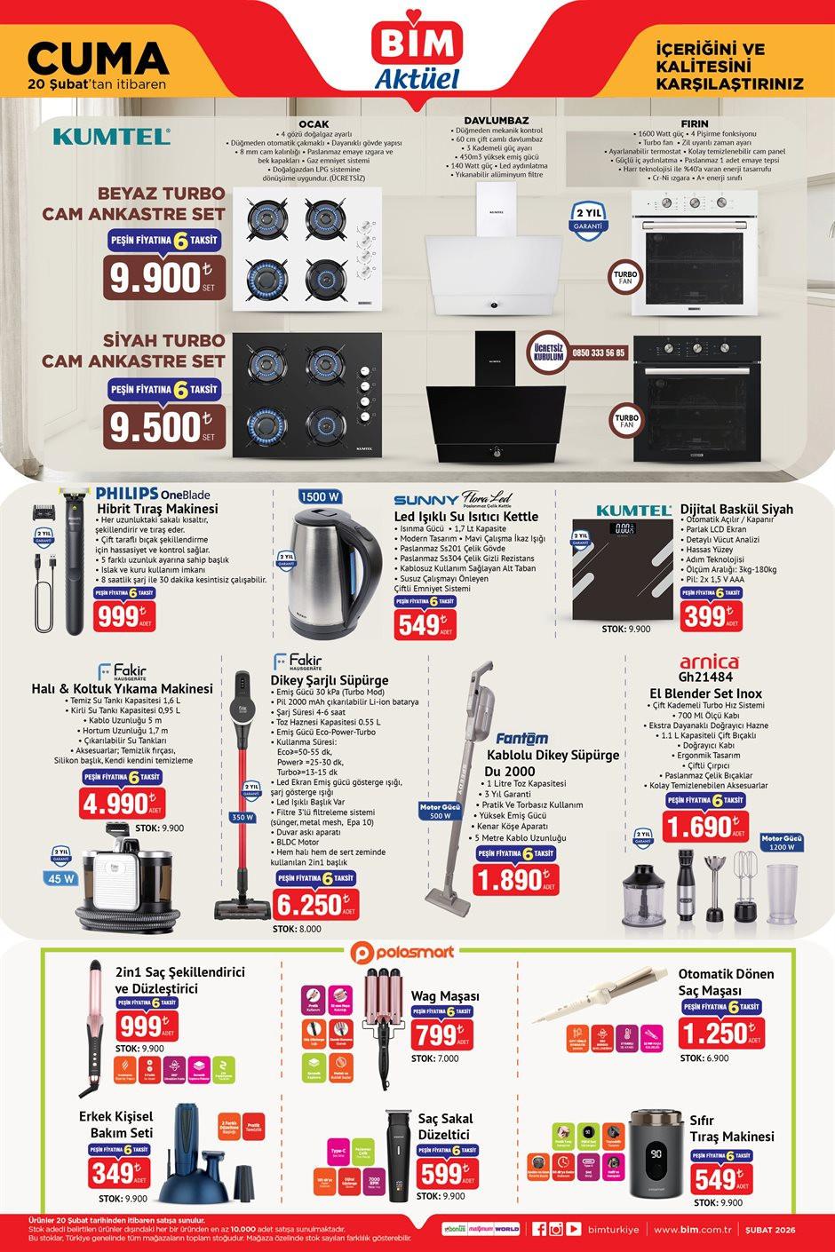 BİM 20 Şubat 2026 Kataloğu
